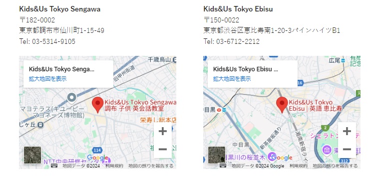 kids＆usの地図